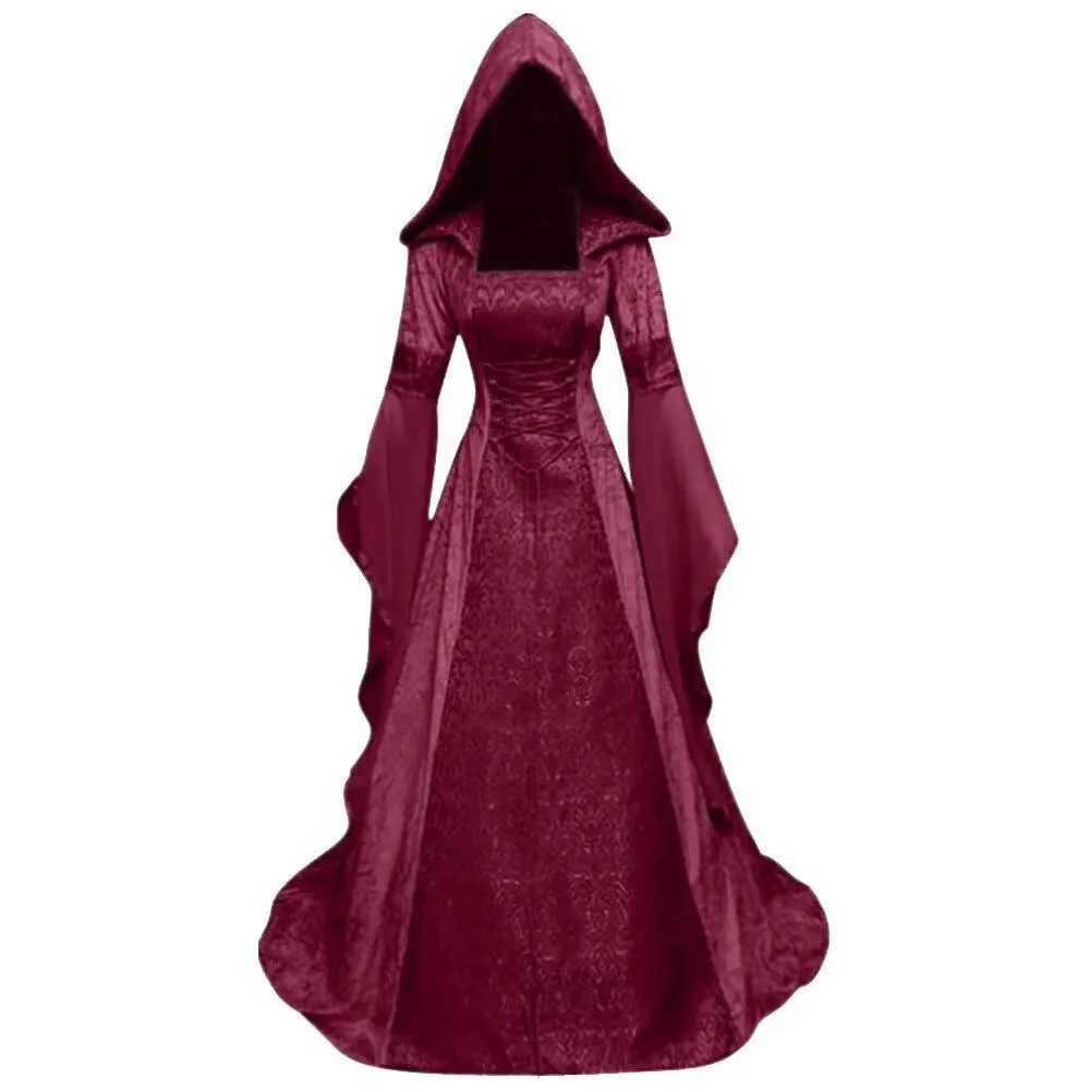 

Medieval Victorian Dress Renaissance Gothic White Black Red Gray Velvet Dress Halloween Costume For Lady Plus Size 5XL