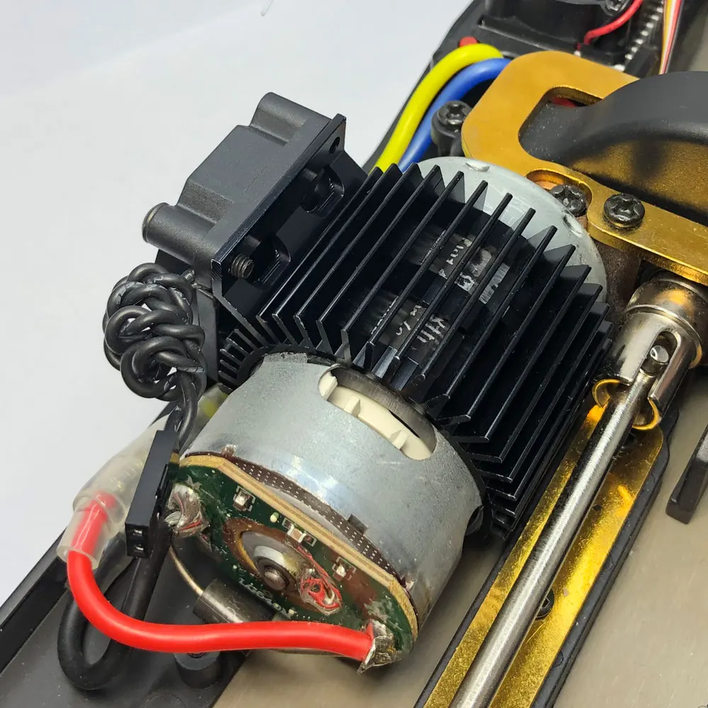 YSIDO couvercle de ventilateur de refroidissement pour dissipateur thermique pour voiture RC 540 550 3650 3660 3665 moteur électrique sans balais Wltoys 124017 124016   Pièces de modèle de voiture