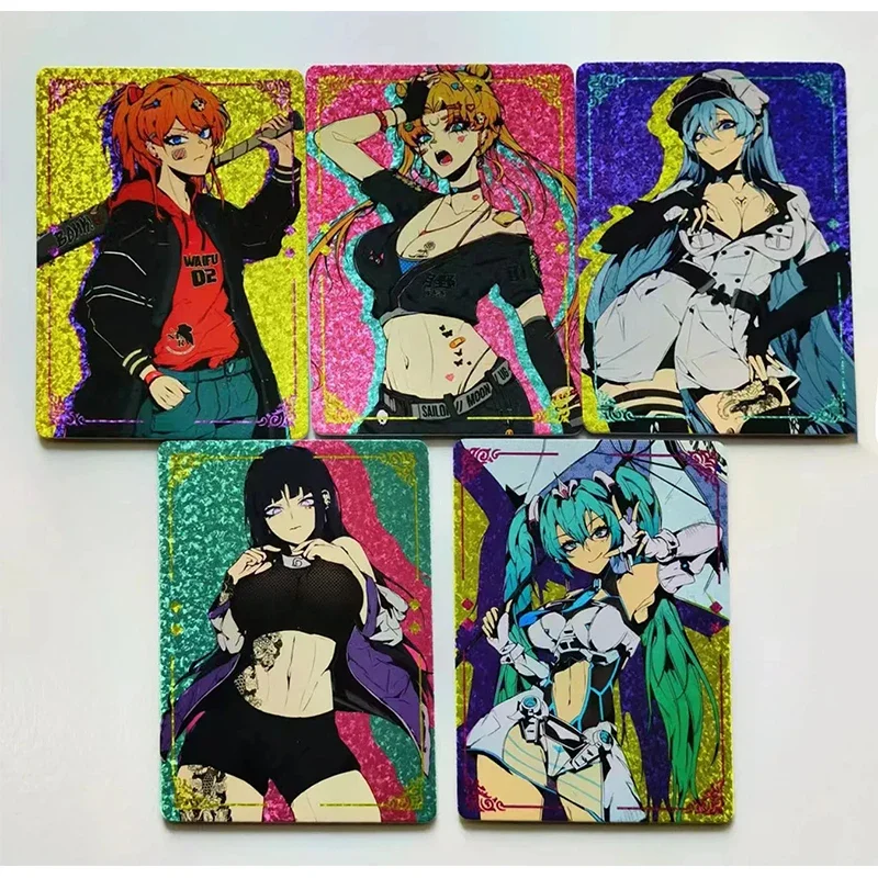 Anime Goddess Story DIY ACG Laser Sexy Flash Kitagawa Marin Marnie Dawn Nami Toys for boys Collectible Cards Birthday Gift