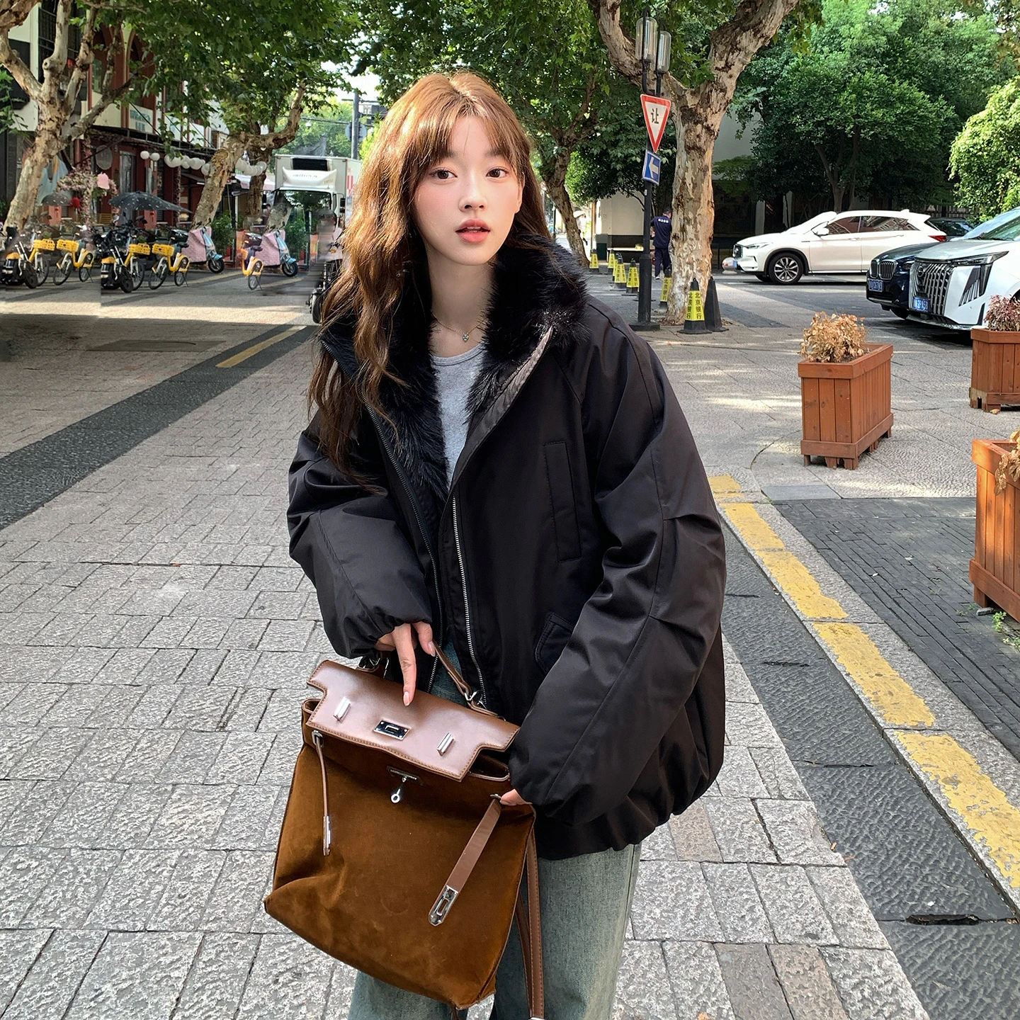 Autumn Winter Puffer Jacket Women Clothes Korean Style Warm Cargo Coat Female Women's Cotton Jacket Warm Thicken Parkas  C193