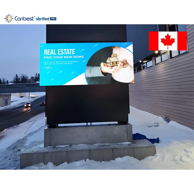P6.67 2880X1280mm 9.45X4.2ft Double Sided High Brightness Outdoor LED Billboard Display Screen for Canada Roadside Advertising