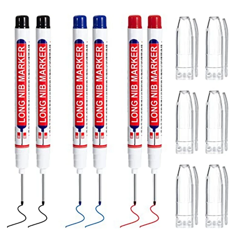 Deep Hole Pens Long Nib Marker Hole Marker Pensdeep Drill Hole Long Nib Marker For Bathroom , Construction Woodwork