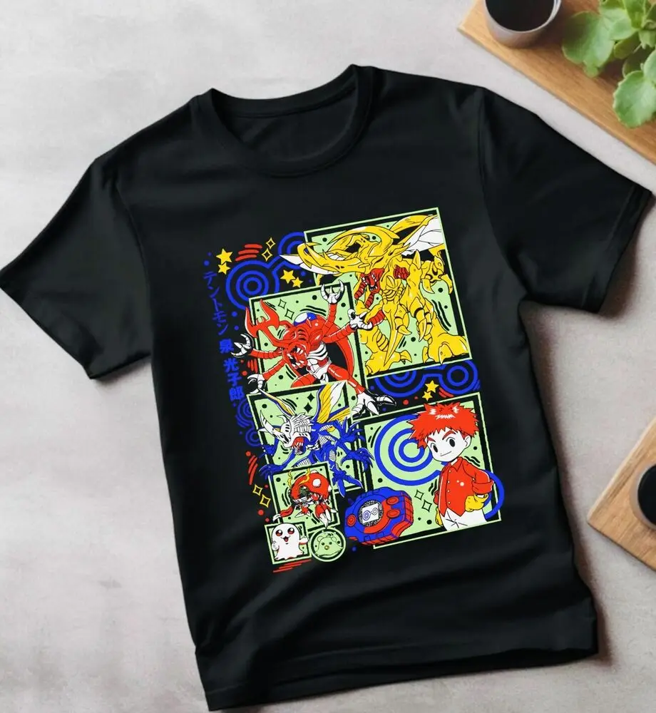 Tentomon t shirt,Digimon Adventure T-shirt Guilmon Omnimon Anime Gift Shirt