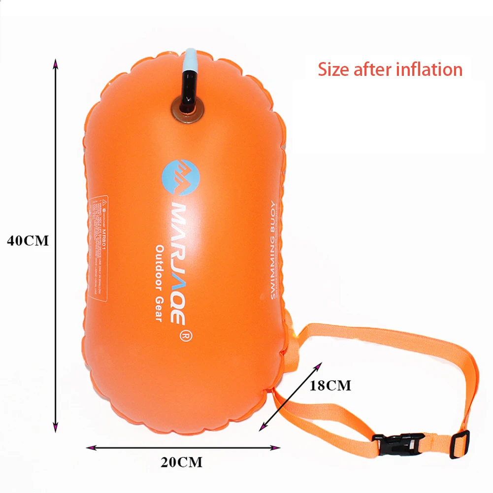 Outdoor Safety Swimming Buoy Multifunction Swim Float Bag With Waist Belt Waterproof PVC Lifebelt Storage Bag For Water Sports