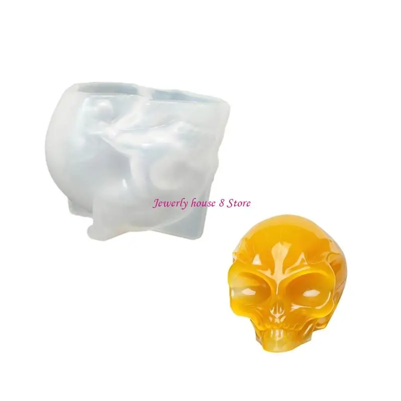 قالب جمجمة سيليكون متعدد الأغراض مثالي لصب الإيبوكسي وصناعة الشموع