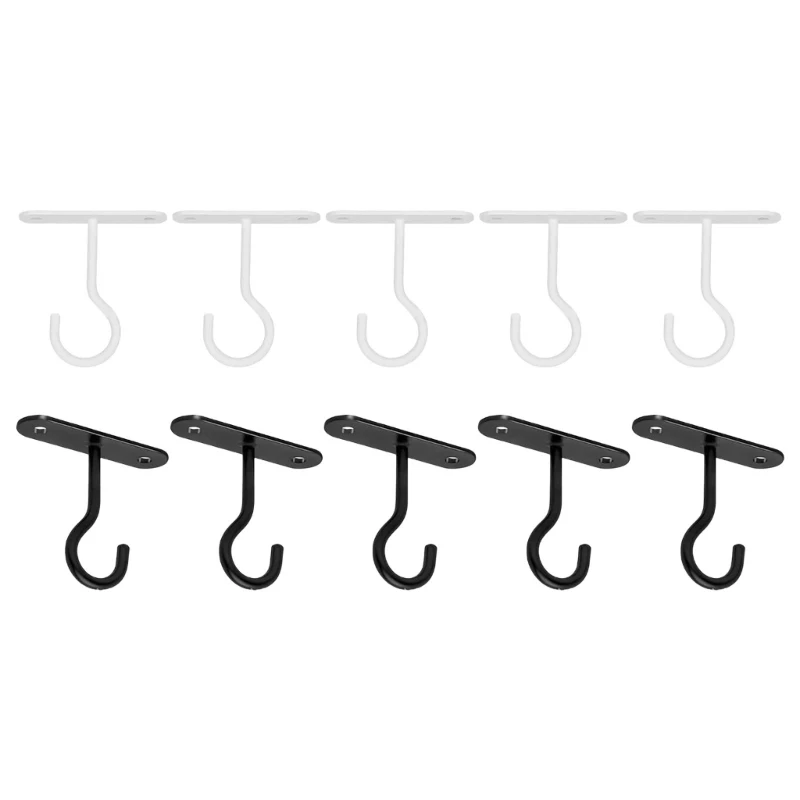 

Set of 10 Versatile Iron Hook for Hanging Baskets on Balcony Patio Deck Railings