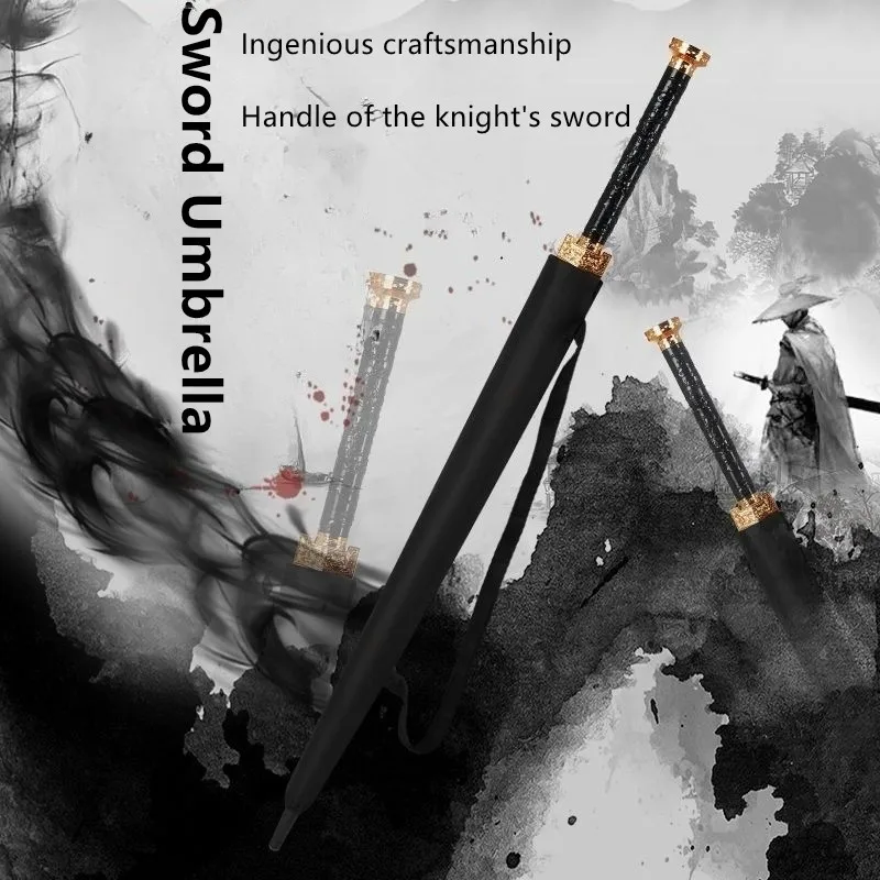

Зонт с ручкой меча Overlord, мужской длинный прямой зонт с большой ручкой для меча, креативный мультяшный прочный и прочный зонт ﻿