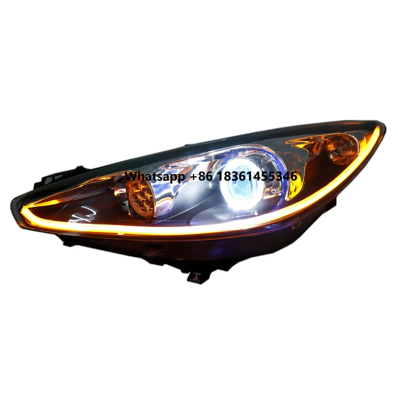 

for 308 2010-2014,Bi-xenon Projector Lens Front Lamps with DRL,Stylish Upgrade Customized Full LED Headlights