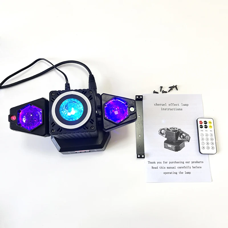 

Светодиодный прожектор 50 Вт с красным и зеленым лазером, вращающимся магическим шаром и пультом ДУ, идеально подходит для дискотек, вечеринок и дней рождения