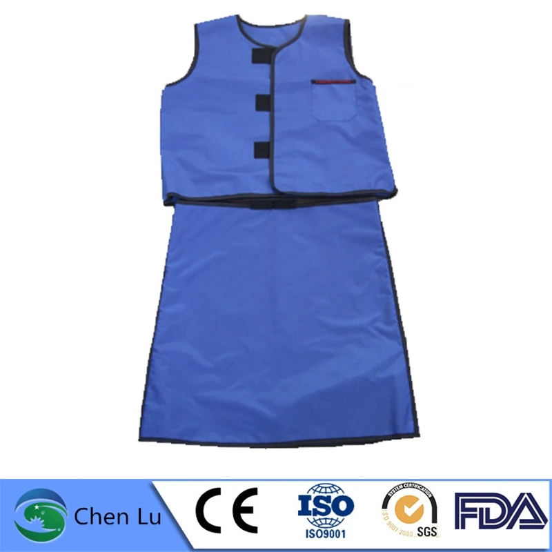 Professional 0.35/0.5mmPb adult Lead Apron Set for X-ray/Gamma Ray Shielding, Split Skirt Design Nuclear Radiation Protection