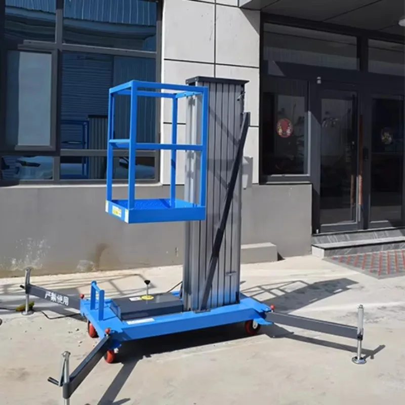Portable 4m 6m 8m 10m 12m 14m Movable Mast Ladder Single Person Small Lifting Platform Hydraulic