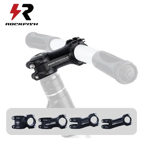 Imagen 2 del producto Vástago de mango de bicicleta de equilibrio para niños Rockfish, 35/50/60/80mm, proceso CNC, vástago de auriculares para bicicleta de carrera para todos los manillares de bicicleta de empuje