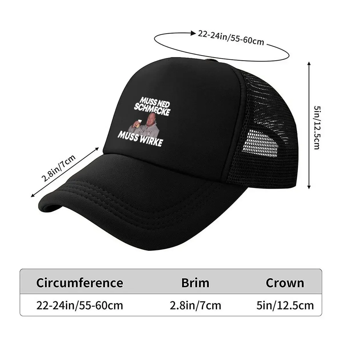 2026 Beer Quote Humor - Inspired, Drinking Motto Design Mesh Baseball Cap