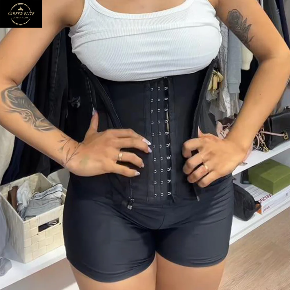 Women's Waist Trainer Girdles Flat Belly Reductive Shapewear Corset Belts Front buckle Steel Bones Body Shaper Weight Loss Wear