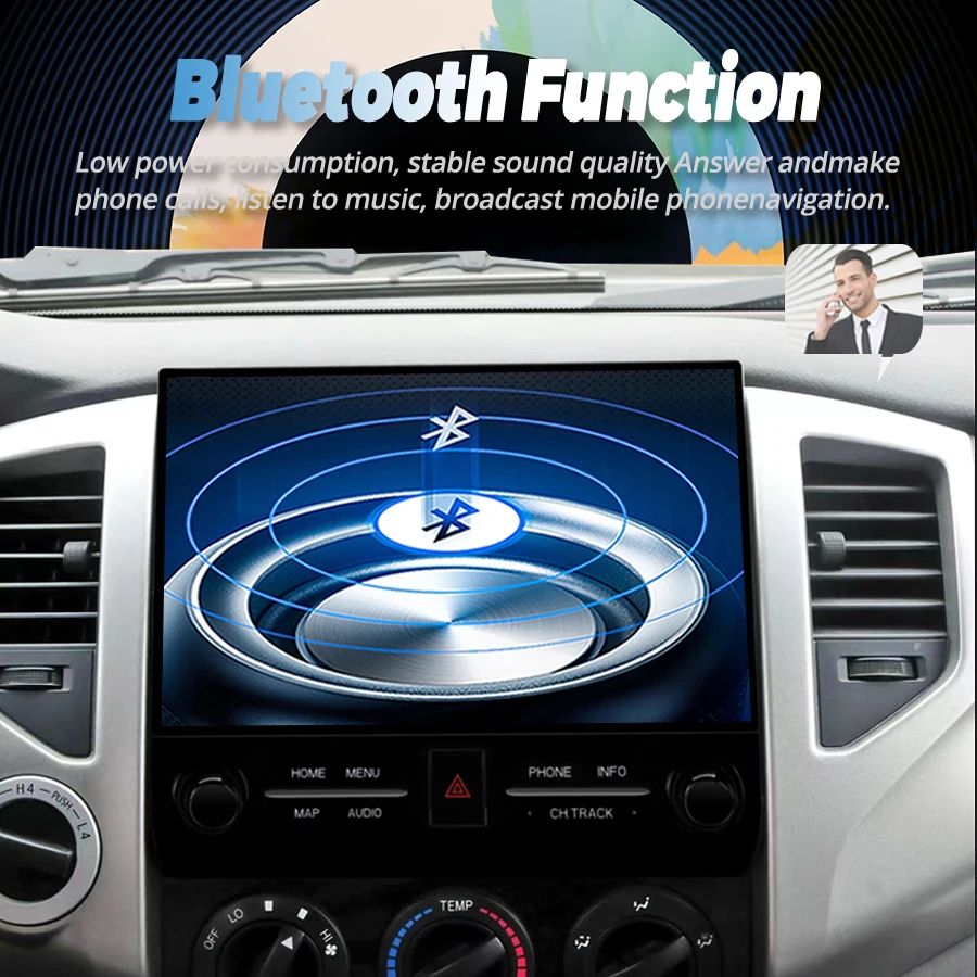 

10inch multimedia video PlayerCar qled Screen For Toyota tacoma 2005-2015 built-Min 360 HU GPS 4G Android BT Car Radio CarPlay