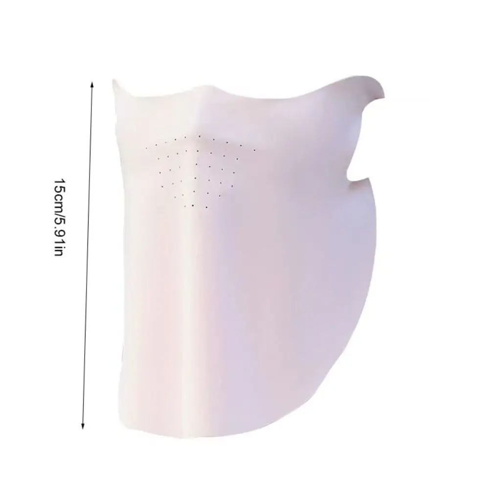 Máscara de protección solar de Color sólido, bufandas faciales de verano, babero a prueba de sol, cubierta envolvente para el cuello, protección UV, máscara de seda helada para hombres