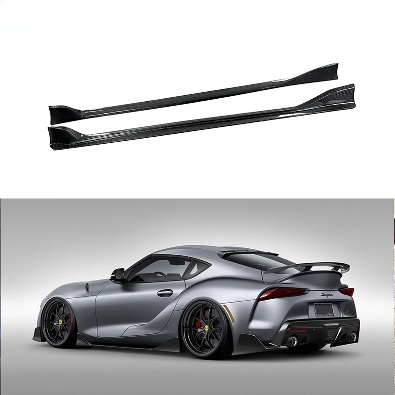 Supra GR Carbon Fiber Side Skirt Splitter for Toyota Supra A90 A91 MK5 MKV Lower Door Trim Spoiler