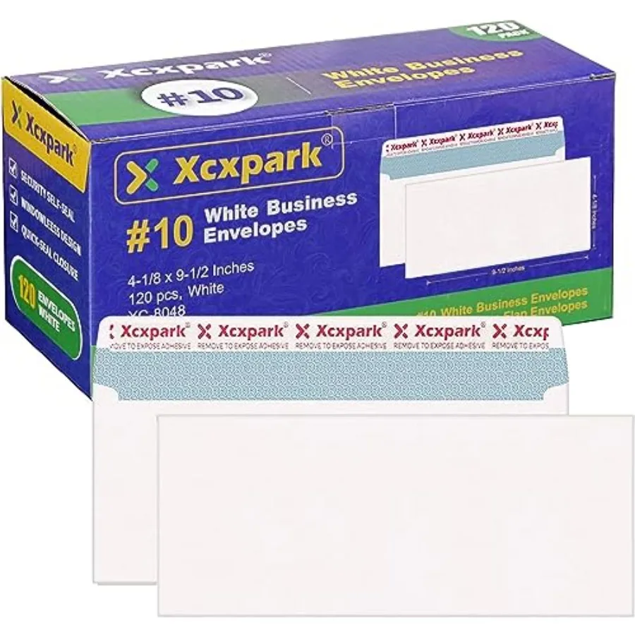 

120 PCS Self Seal Kraft 4-1/8 x 9-1/2 Inch Security, Windowless Invisible Envelopes Super Strong Quick Seal Envelopes Security