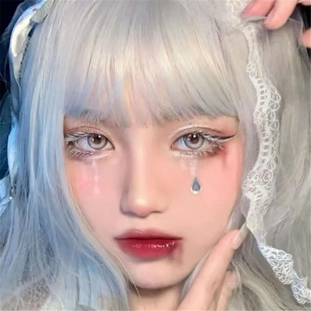 Outils de maquillage pour les yeux Halloween cils blancs mascarade fête aspect naturel faux cils réutilisables Cosplay cils blancs