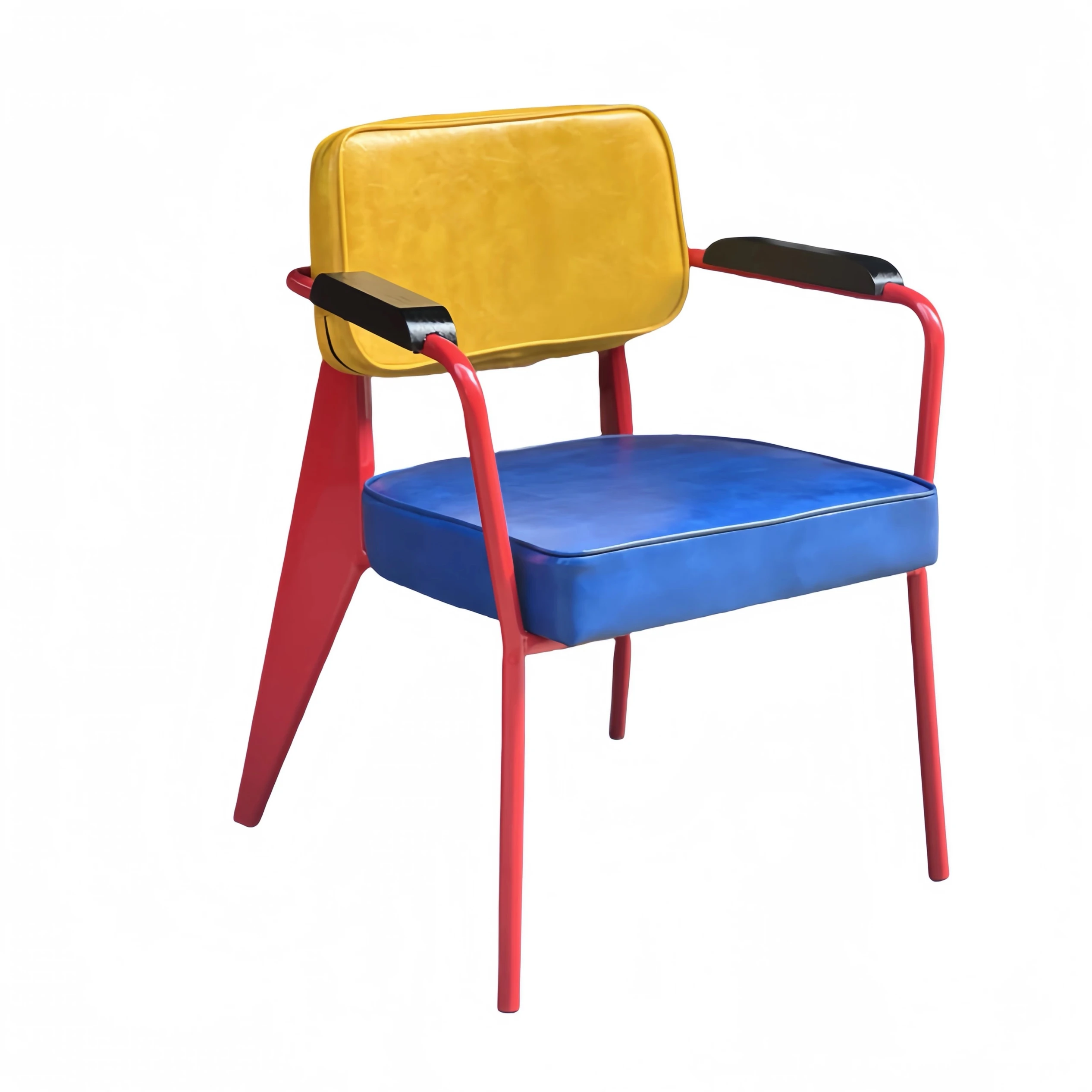 

Armchair for Home Cafe Stool for Milk Tea Shop Comfortable Bistro ChairsDopamine Color Dining Chair with Backrest Vintage Style