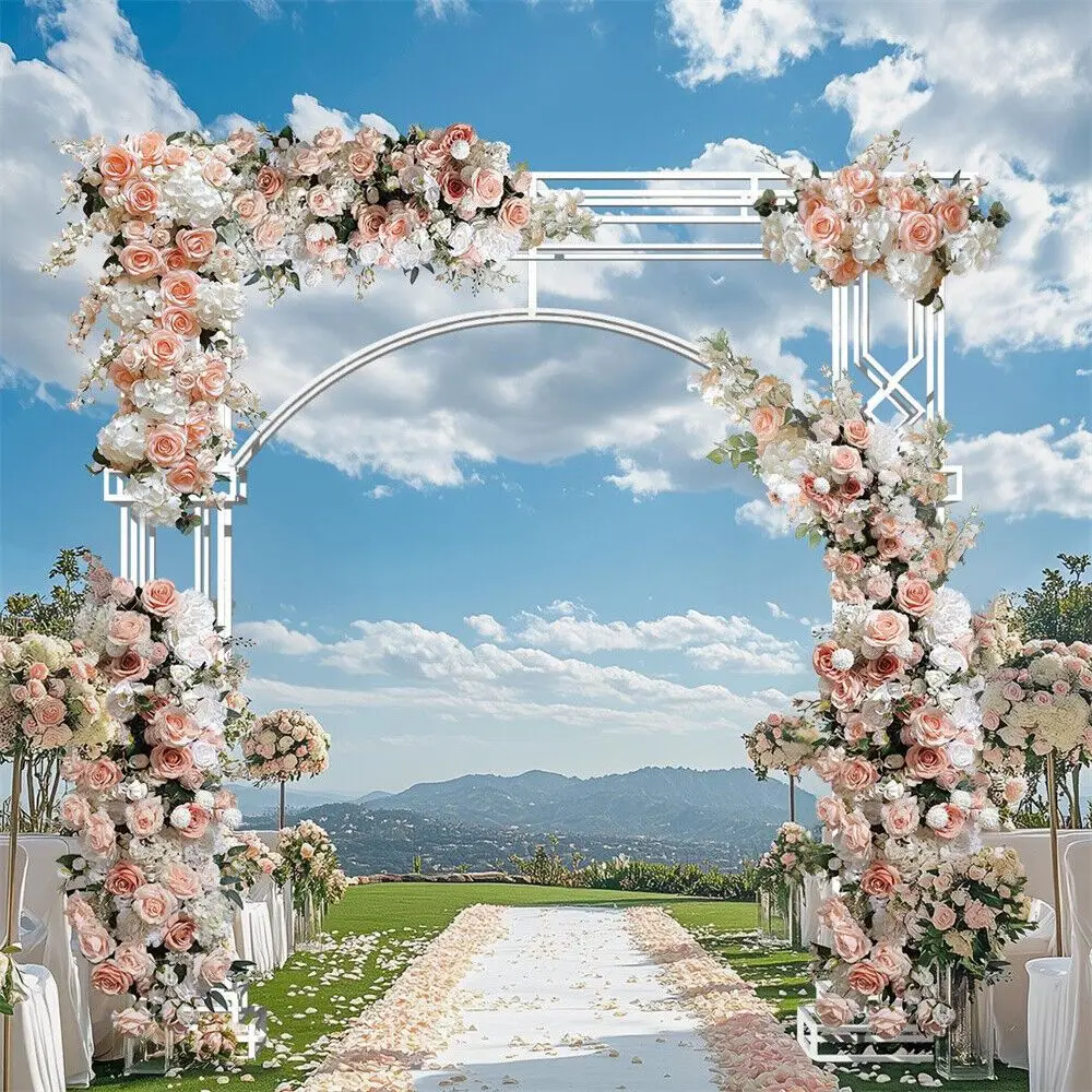 

Metal Square Backdrop Stand Wedding Arch Party Events Decorations