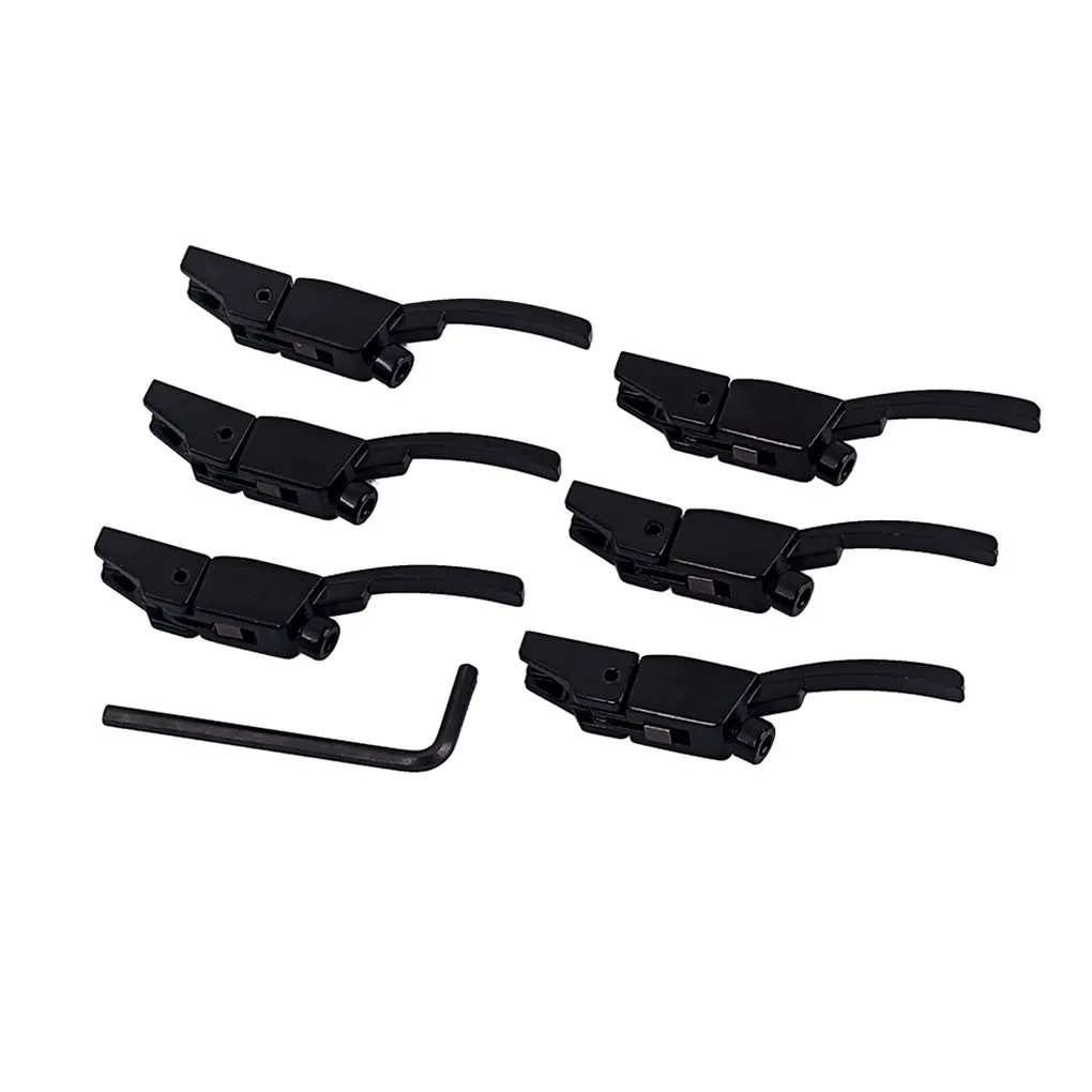 Pack of 6 Electrical Guitar Bridge Saddle Modified Saddles with Wrench