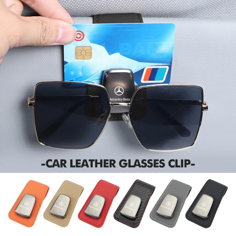 clipe-de-oculos-de-carro-couro-metal-multifuncional-acessorios-para-benz-amg-a-c-e-s-g-classe-w201-w210-w108-w204-w205-w203