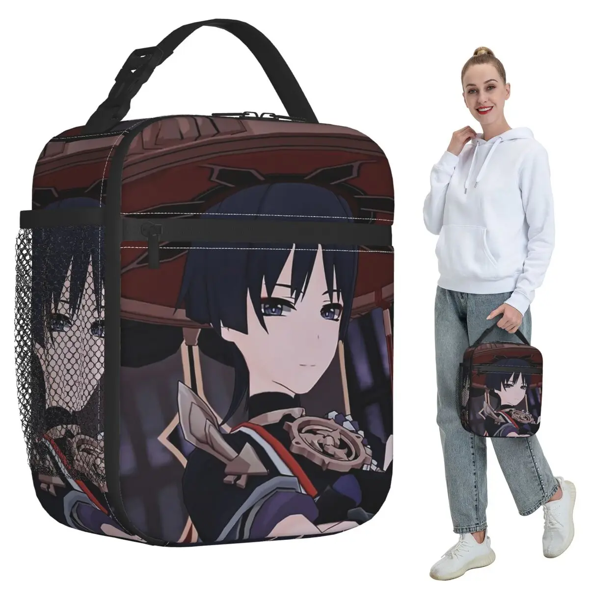 Diluc Genshin Impact Anime (16) Insulated Lunch Bag for Women Office Cooler Thermal Food Box Tote Portable Lunch Boxes Container