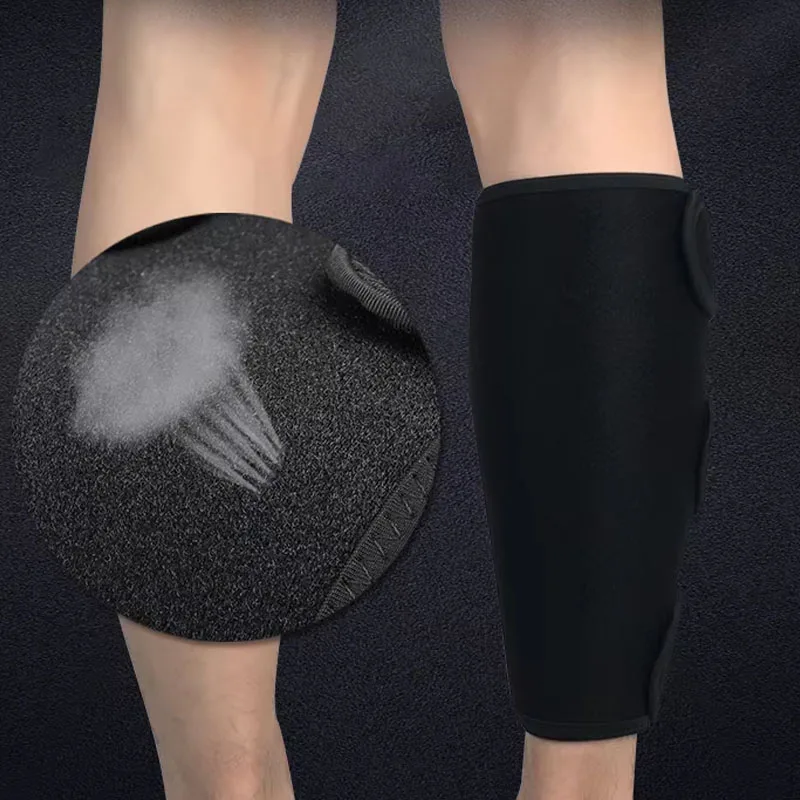 1 قطعة الرياضة غطاء يقي قصبة الرجل كروسفيت قابل للتعديل العجل كم ضغط الدراجات كرة القدم كرة السلة رفع الأثقال العجل دعم هدفين