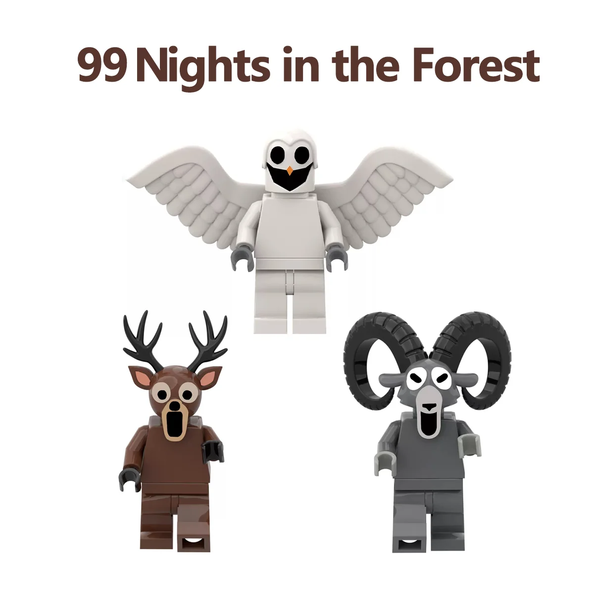 99 Night Forest Game Characters Building Blocks Toys 99 Night Deer Owl Statue 99 Night Forest Plastic Building Blocks Toys Gifts
