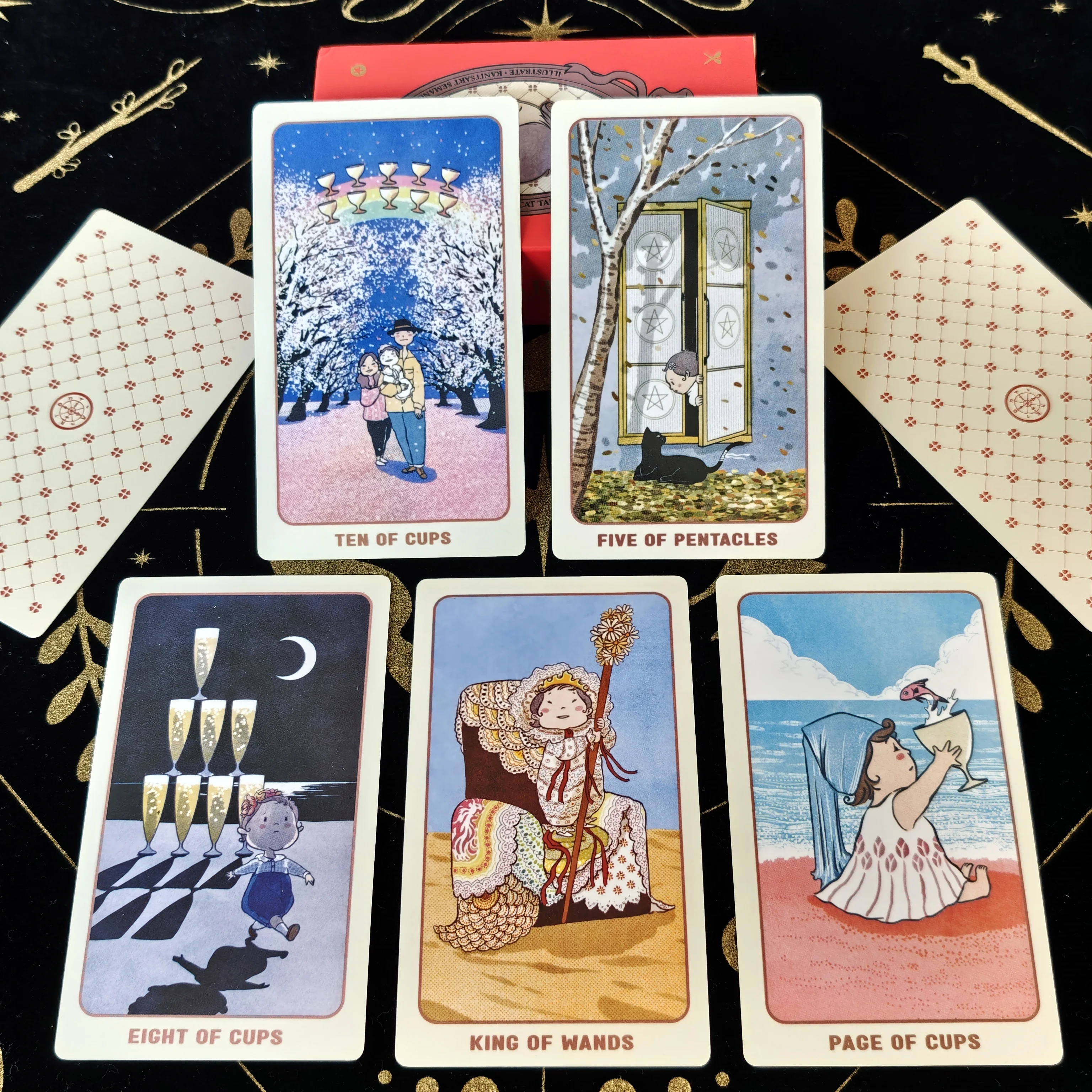 

12x7cm Ari Baby Divination Tarot Whimsical Cute Baby Doll Cartoon Cards for Newborns and their Parents Unique Indie Tarot Deck