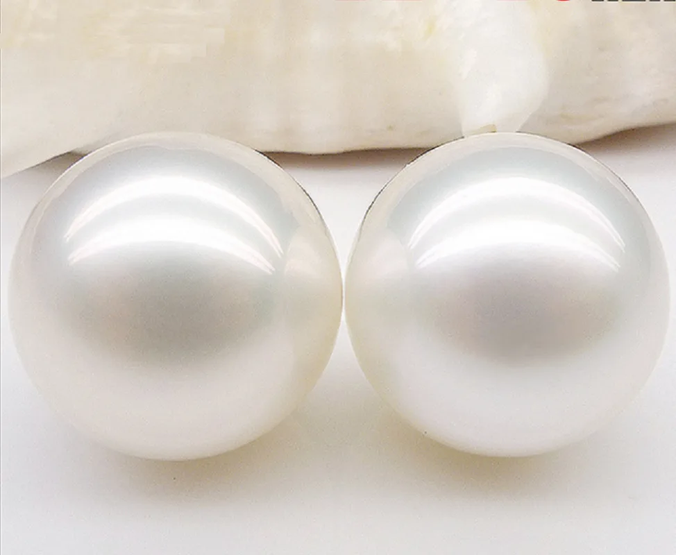 Pair of 11-12mm White Round Loose Pearl Undrilled Women Wedding Party Jewelry Accessories Necklace Earring Bracelet Ring Pendant