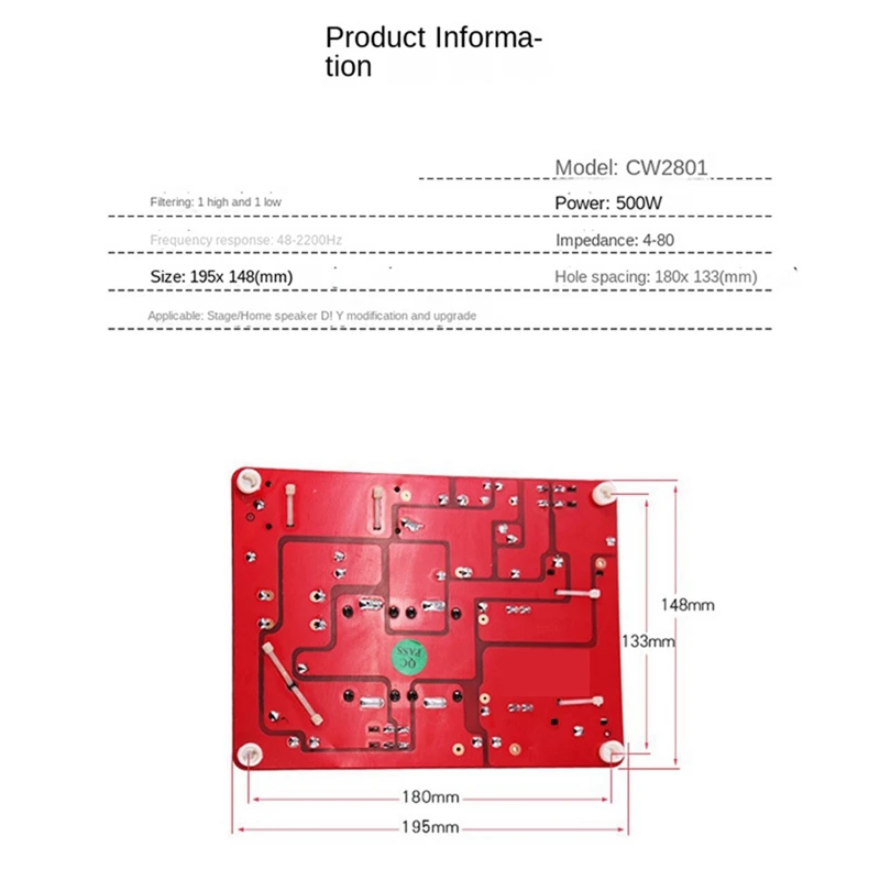 1 Piece 3200Hz Adjustable High And Low Frequency Divider Hifi High Fidelity Crossover Filter 500W
