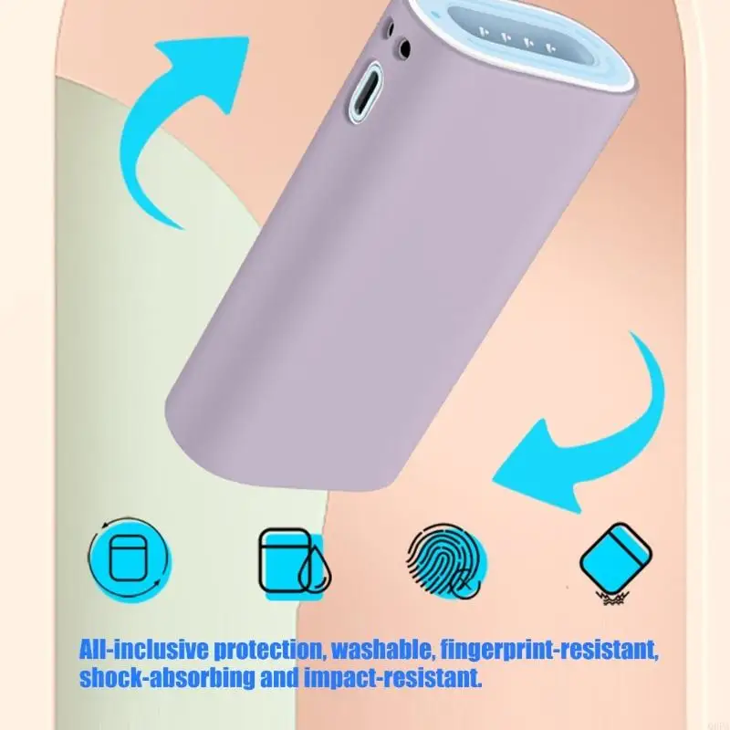 Q6PA Soft Silicone Sleeve for CP13 Power-Pin Powerbank 33W 10000mAh Case with Cutout Access and Matte Grip Surfaces for