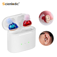 Mini Wireless Sound Amplifier ITE Rechargeable Hearing Aids Invisible Headphones Deaf The Listening Device Invisible Elderly
