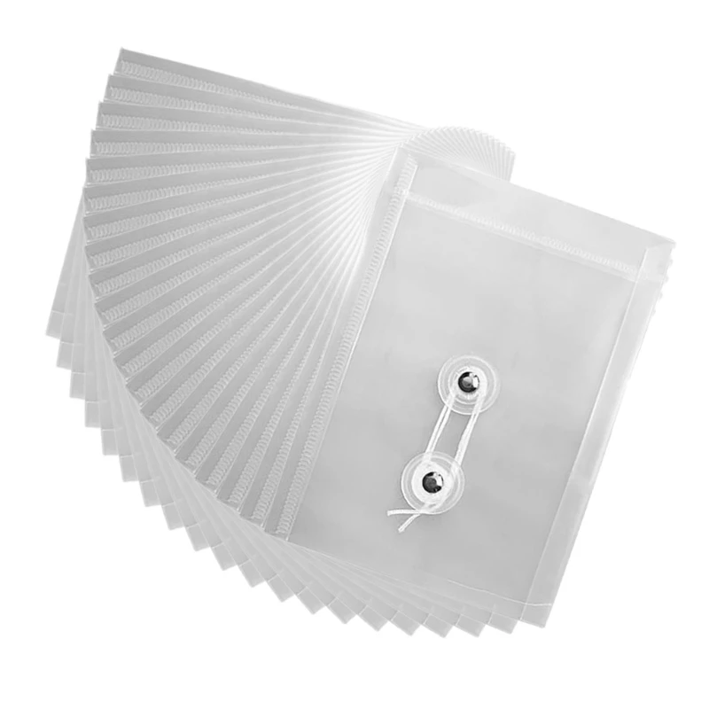 20x/Pack Plastic Folders Wallets A 6 File Folders File Organiser Popper Wallets Y9RF