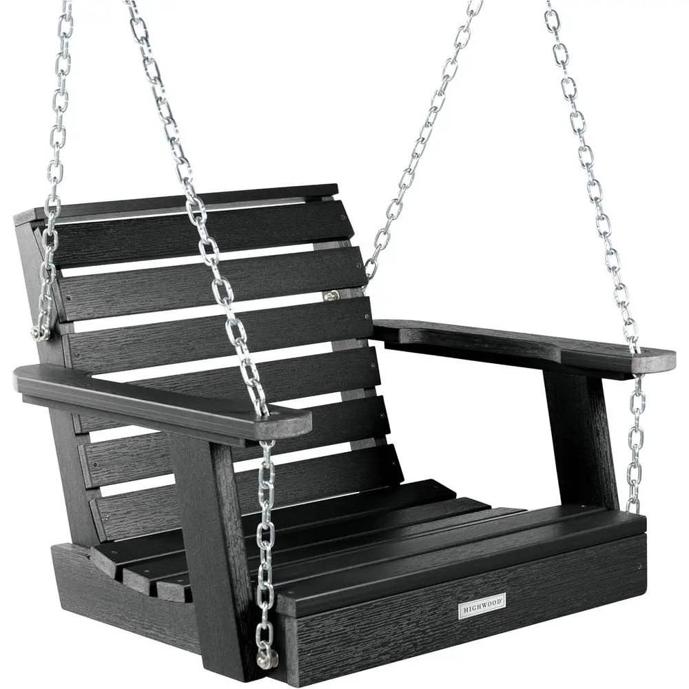 

Single Seat Black Porch Swing