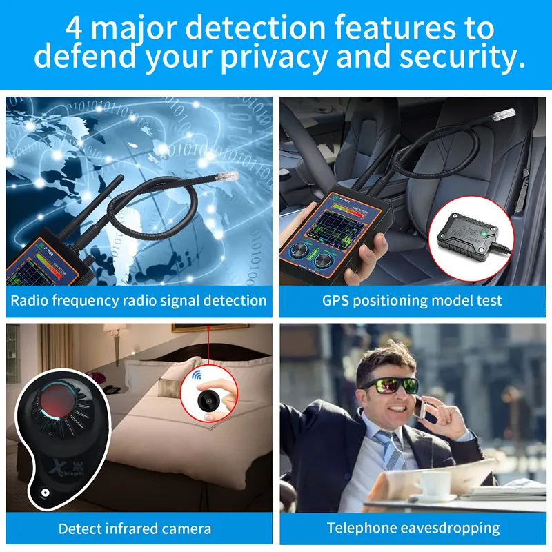 2023 New Anti-monitor Anti-sneak Shooting Surveillance Camera Detector Anti-gps Positioning Tracking GPS Wireless Scanner