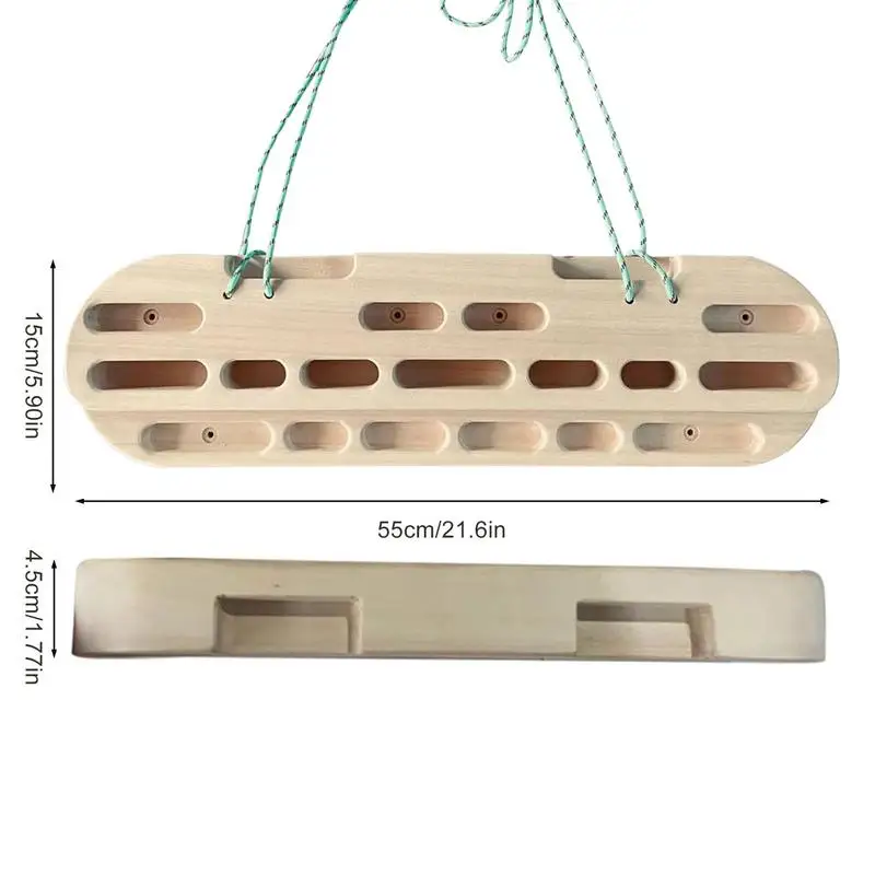 Imagem -06 - Placa de Pendurar de Madeira Portátil Escalada Fingerboard Porta Fortalecedor de Mão Equipamento para Treinamento Finger Grip e Pull up