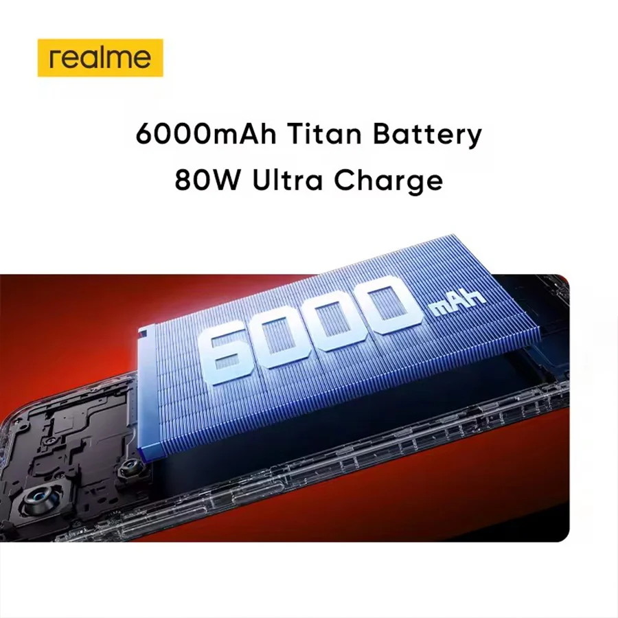 إصدار RU لهاتف الذكي Realme P3 Ultra 5G الأبعاد 8350 Ultra 5G شرائح بطارية 6000 مللي أمبير في الساعة 80 وات شحن 50 ميجابكسل كاميرا سوني NFC