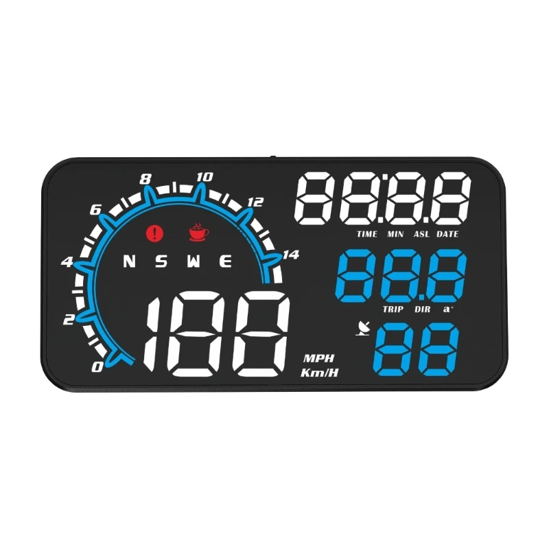 

LED Windscreen Projector Driving Alarm Universal Car HUD GPSHead Up Display Speedometer Digital Alarm Reminder L9BC