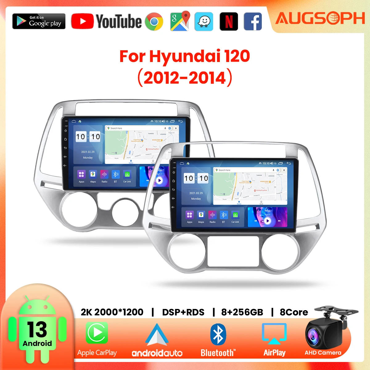 

Android 13 Car Radio for Hyundai I20 2012-2014,9inch 2K Multimedia Player with 4G Car Carplay & 2Din GPS