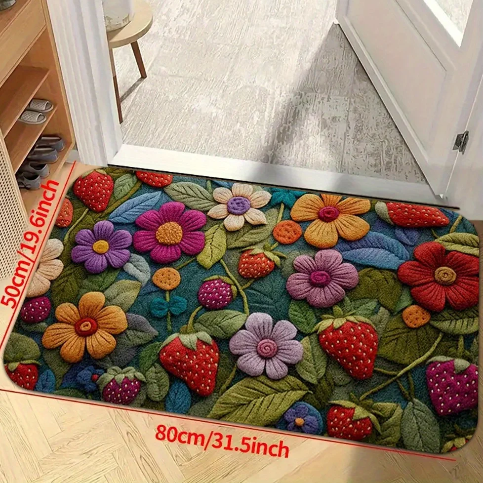 سجادة ترحيب عباد الشمس الربيعية - سجادة رقيقة ماصة غير قابلة للانزلاق للدخول الداخلي/الخارجي، ديكور منزلي قابل للغسل في الغسالة #3
