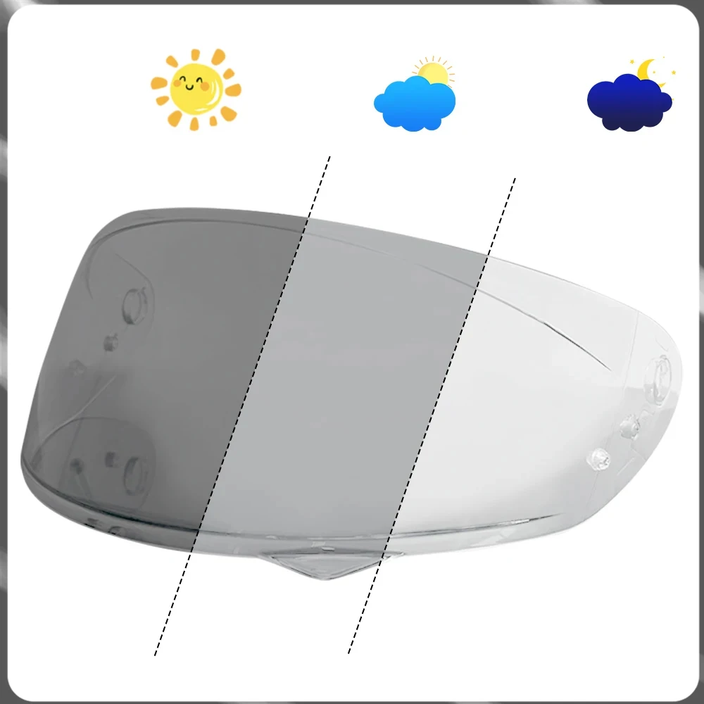 

For HJC C10 HJ-34P motorcycle modification helmet photochromic UV resistant high-definition PC lens sunshade accessories