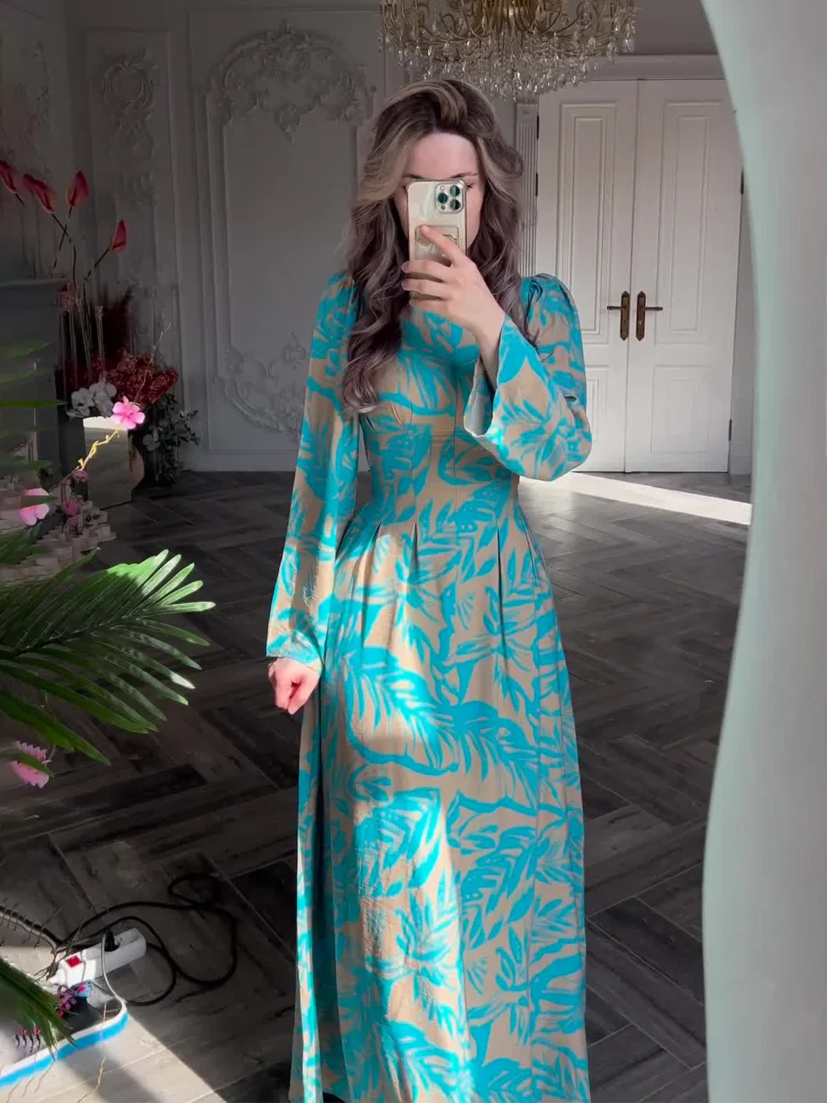 Eid Muslim Party Dress for Women Ramadan Print Slim Abaya Long Dress Morocco Kaftan Vestidos Largos Dubai Robe Jalabiya 2024