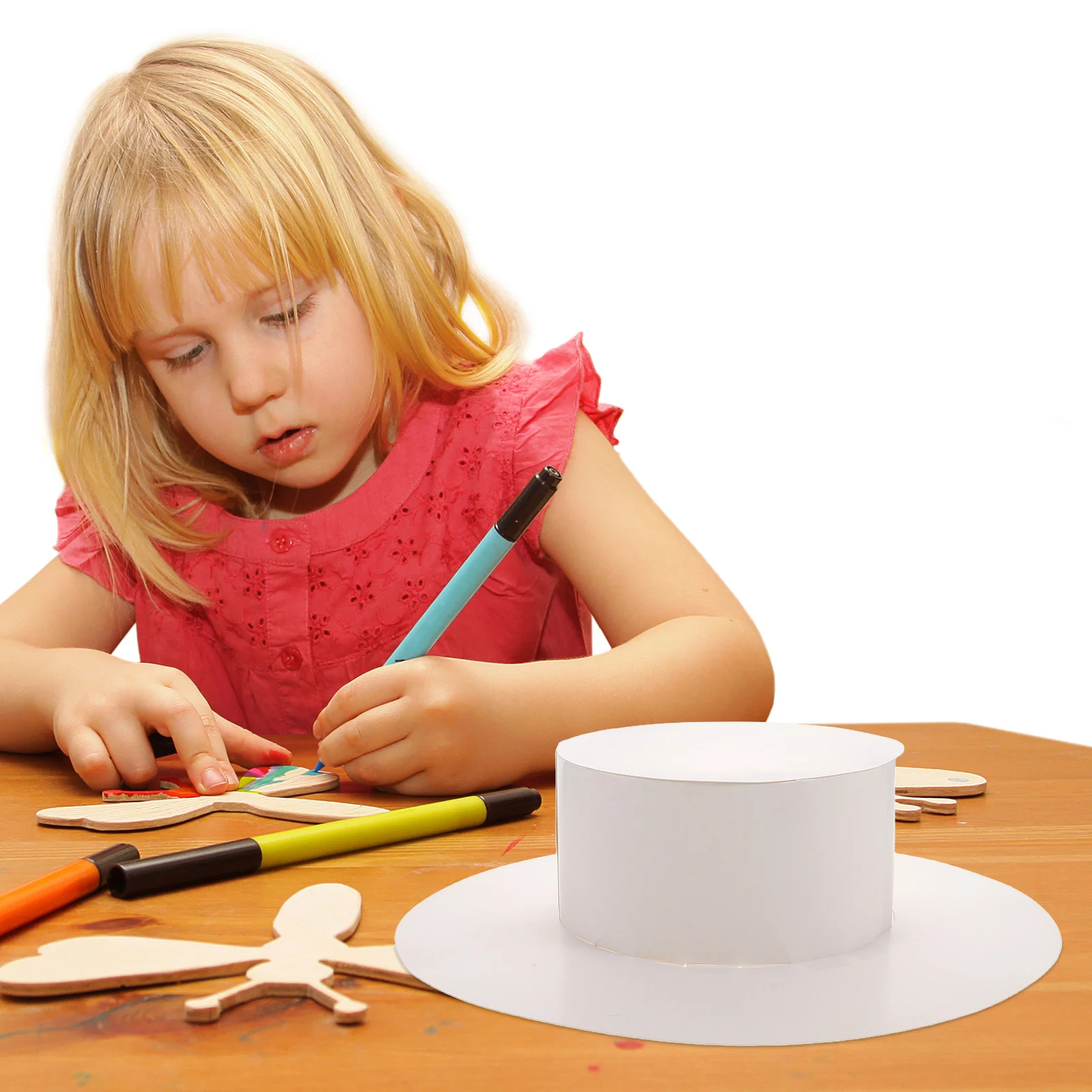 5 قطع DIY القبعات الورقية للأطفال اللوحة الإبداعية الحرف فارغة رسمت باليد الاطفال قبعات للحماية من الشمس النشاط الأسري لوازم الفن