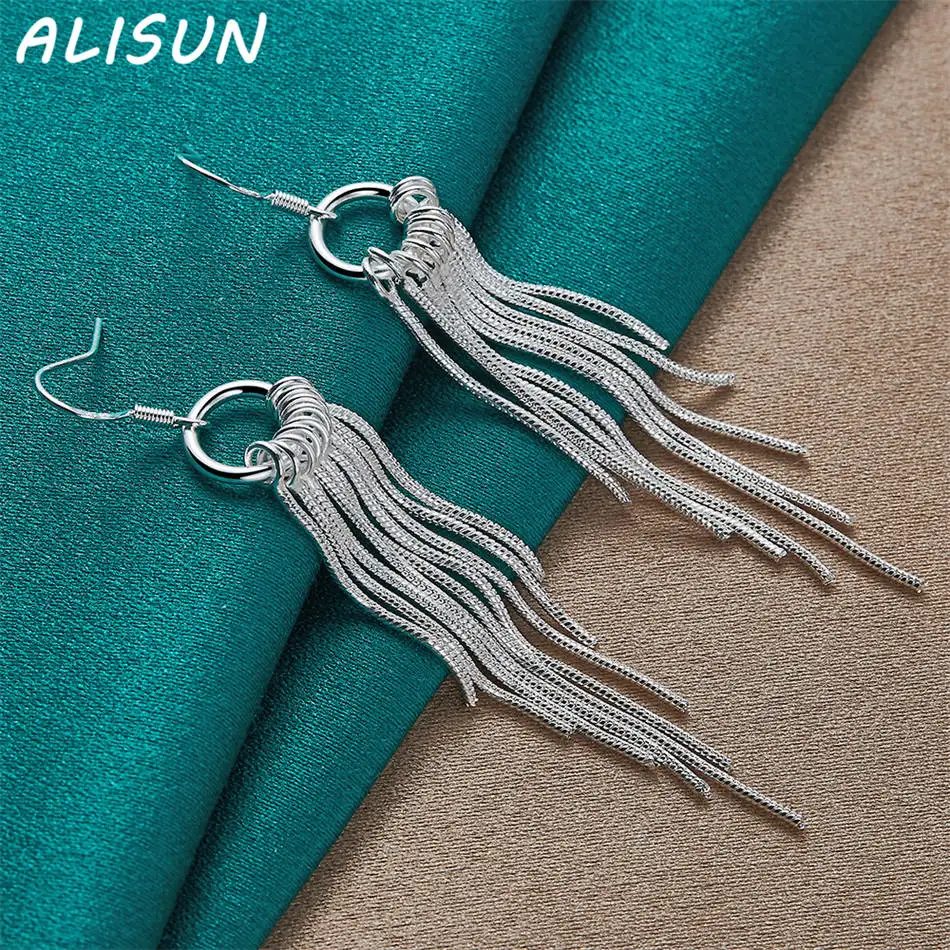 ALISUN Orecchini con nappa in argento sterling 925 Orecchini pendenti Regali creativi Street All-match Party e abbigliamento quotidiano