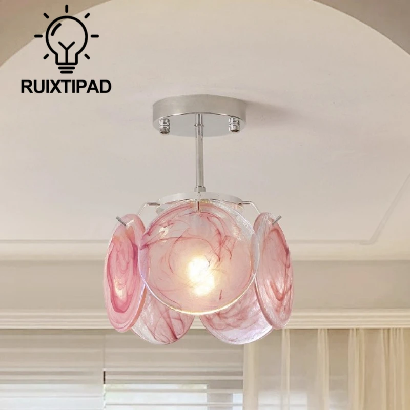 Murano Glass Small Chandelier Italy for Corridor Dining Room Modern Pendant Light Ceiling for Bedroom Indoor Lighting Fixture
