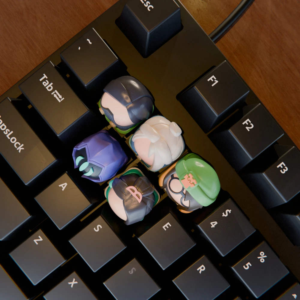 Valorant Keycap OMEN JETT шалфей аниме Keycap оригинальная резиновая клавиатура Cap Custom Artisan KeyCap для механической клавиатуры подарок для геймера