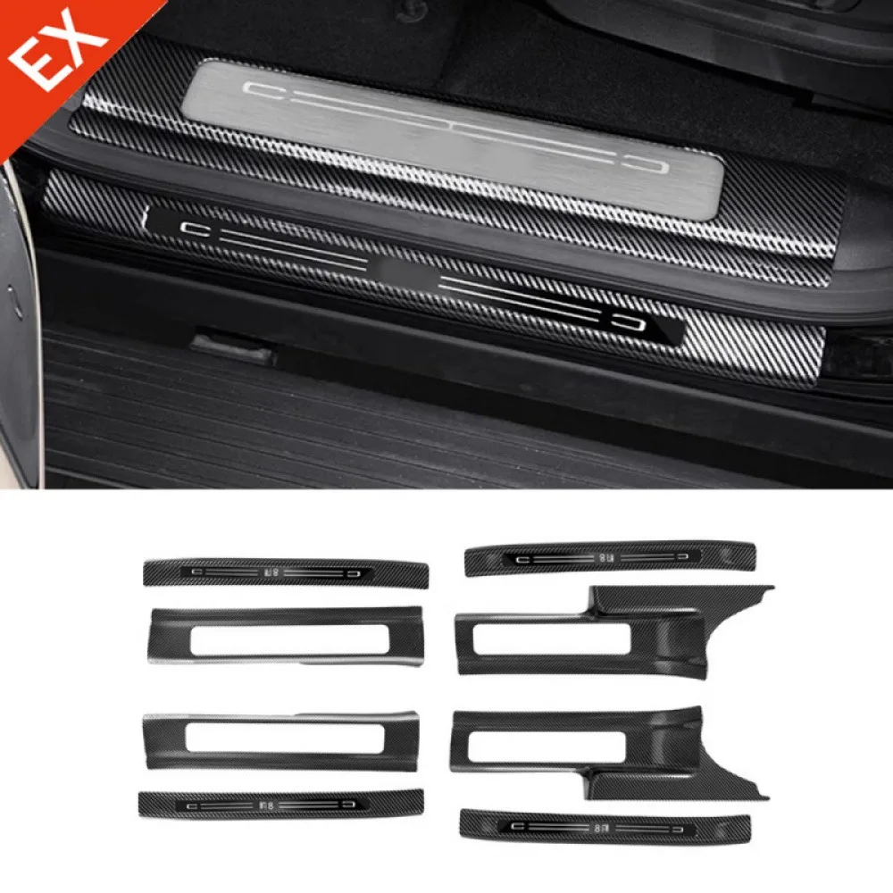 

Для BYD Formula Leopard 8 2025-2026, аксессуары из нержавеющей стали, черный, серебристый, накладка на порог автомобиля, защитная накладка на педаль